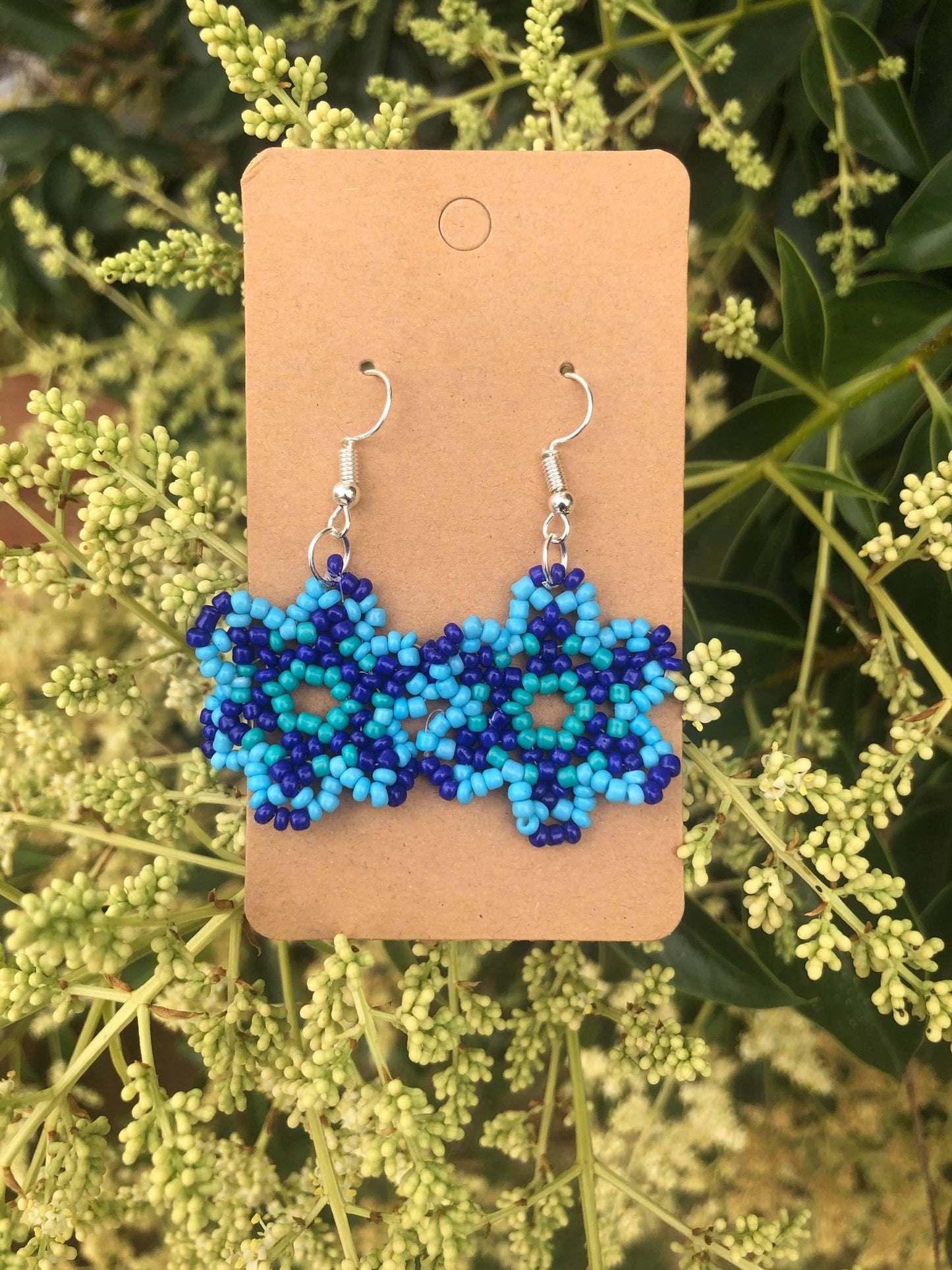 Blue Beaded Flowers