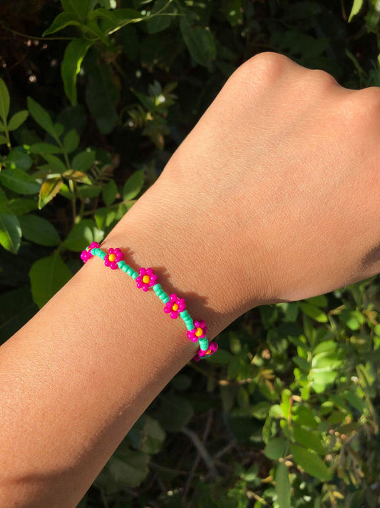 Pink/Green/Yellow Daisy