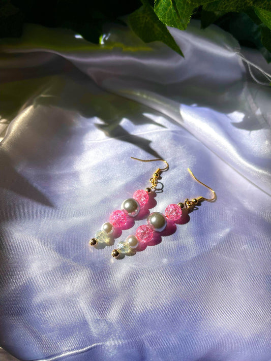 Pink Pearl Earrings