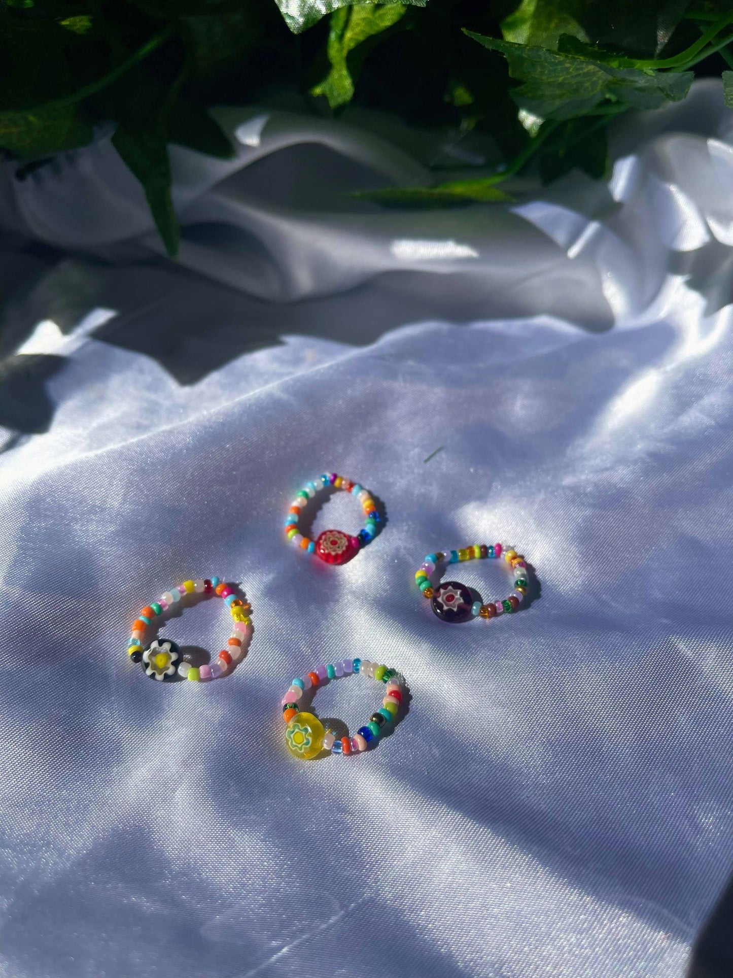 Colorful Bead Ring (blue)