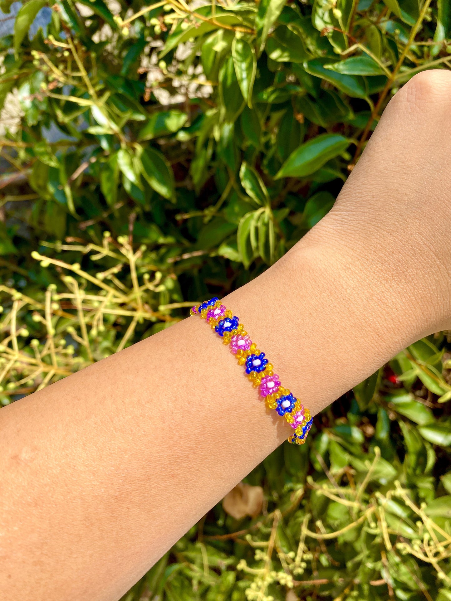 Yellow/Blue/Purple Daisy