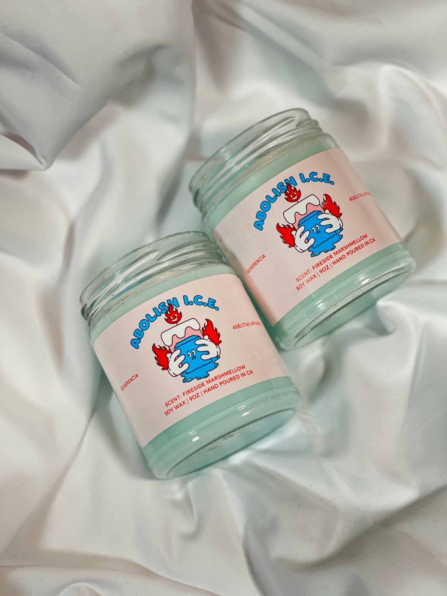Abolish I.C.E. Candle | Quherencia x Barrio Drive - 100% PROFIT WILL BE DONATED TO DACA FUND