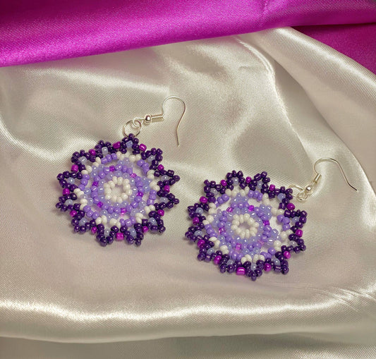 Purples - Beaded Earrings