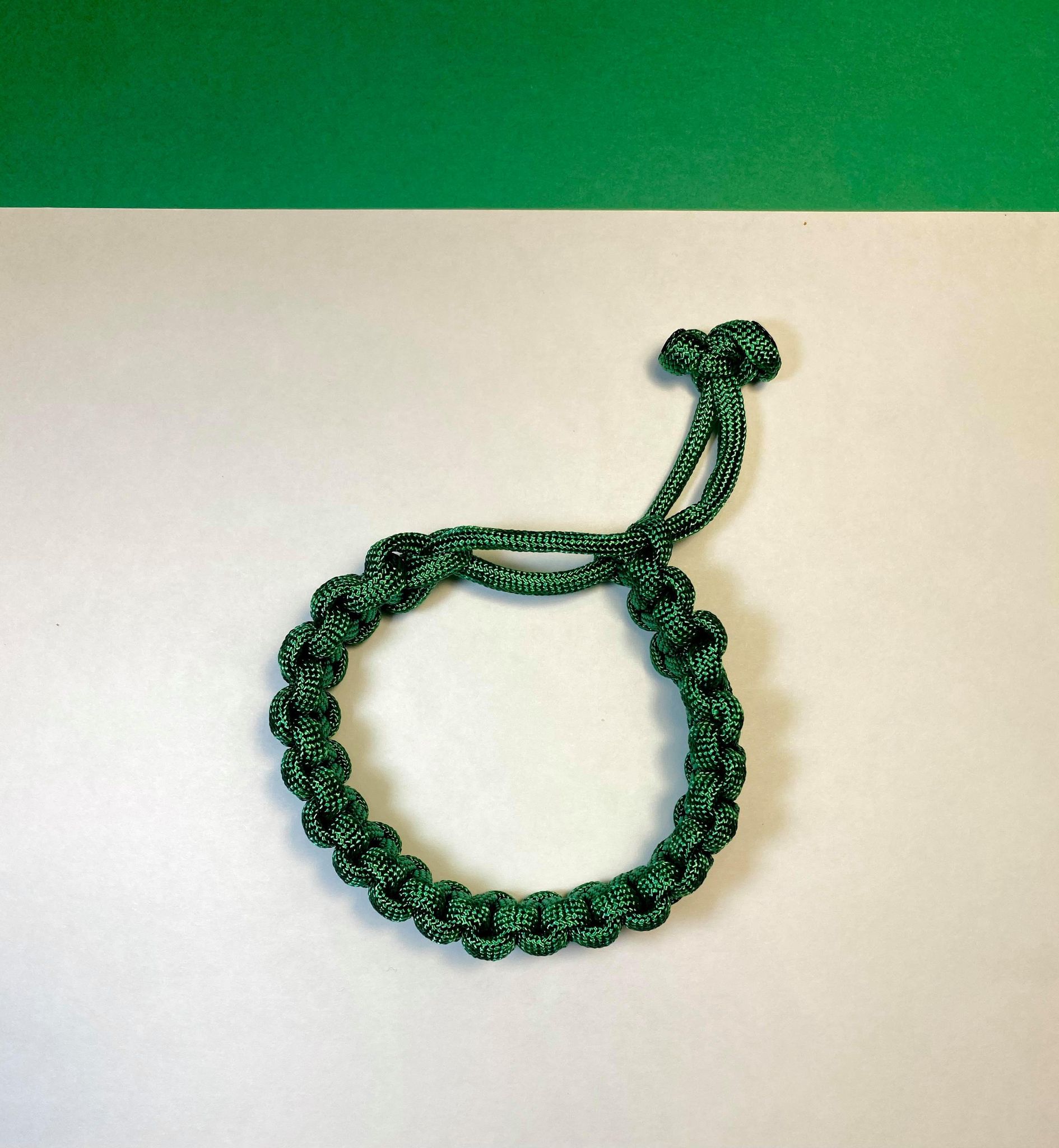 Dark Green Paracord Bracelet - Main Image