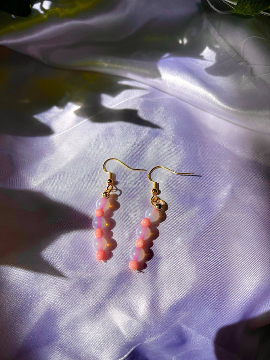 Pink Beads Earrings